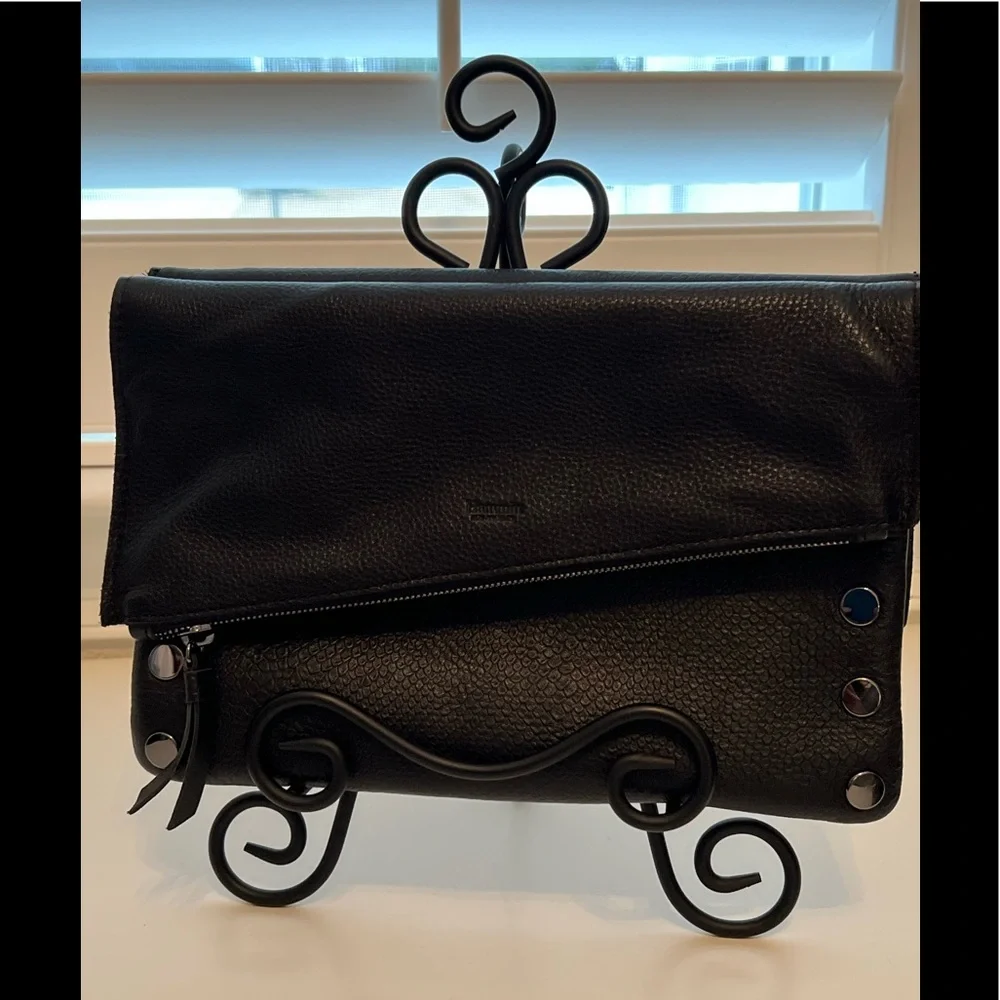 Hammitt Black Croc-Embossed Shoulder Bag - Picture 2 of 10